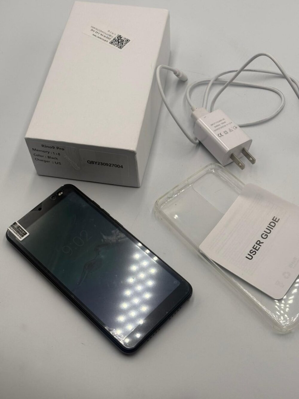 Rino9 Pro Black Smartphone 1+8 Memory With Charger Case